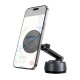 Автотримач для телефона HOCO H107 Carte electric suction cup magnetic car holder(multi-scene) black metal grey (6942007681391)