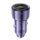 Автомобільний зарядний пристрій HOCO Z52 Spacious PD38W (1C1A) car charger Transparent Purple (6942007601757)