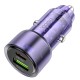 Автомобільний зарядний пристрій HOCO Z52 Spacious PD38W (1C1A) car charger Transparent Purple (6942007601757)