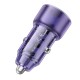 Автомобільний зарядний пристрій HOCO Z52 Spacious PD38W (1C1A) car charger Transparent Purple (6942007601757)