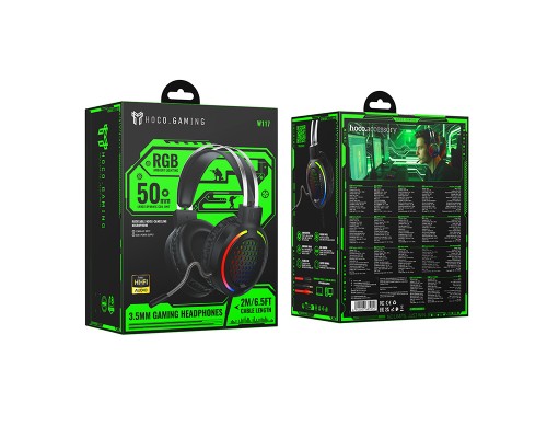 Навушники ігрові HOCO W117 Battle gaming headphones Black (6942007685054)