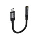 Аудіокабель ACEFAST J12 Type-C to 3.5mm female, nylon braid, 0,15m, Black (6974316285281)