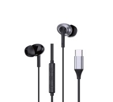 Навушники дротові WIWU EB318 Stereo Wired Earbuds EB318 (Type-C) Black (6977703656664)