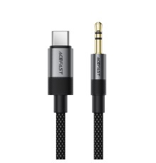 Аудіокабель ACEFAST J11 Type-C to 3.5mm male, nylon braid, 1m, Black (6974316285274)