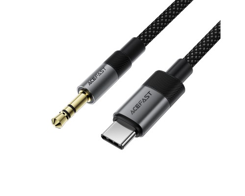 Аудіокабель ACEFAST J11 Type-C to 3.5mm male, nylon braid, 1m, Black (6974316285274)