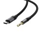 Аудіокабель ACEFAST J11 Type-C to 3.5mm male, nylon braid, 1m, Black (6974316285274)