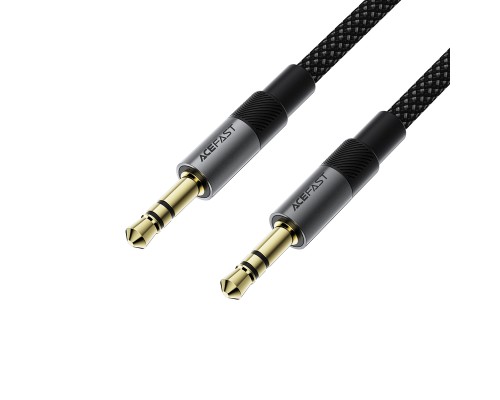 Аудіокабель ACEFAST J10 3.5mm male to 3.5mm male, nylon braid, 1m, Black (6974316285267)