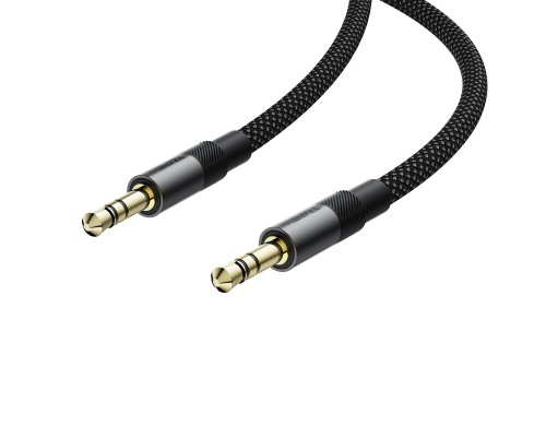 Аудіокабель ACEFAST J10 3.5mm male to 3.5mm male, nylon braid, 1m, Black (6974316285267)