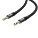 Аудіокабель ACEFAST J10 3.5mm male to 3.5mm male, nylon braid, 1m, Black (6974316285267)