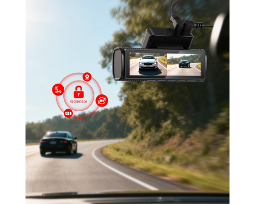 Відеореєстратор ACEFAST X2 4K dual-channel dash cam Black (6974316286486)