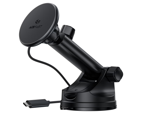 Автотримач для телефона з БЗП ACEFAST E52 QI2 25W magnetic wireless charging car holder for dashboard black (6974316287483)