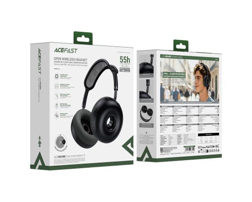 Бездротові накладні навушники ACEFAST H19 open BT headset Black (6974316287391)