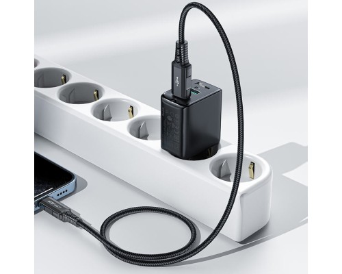 Мережевий зарядний пристрій ACEFAST A33 QC18W (USB-A+USB-A) dual port charger Black (AFA33B) Мережевий зарядний пристрій ACEFAST A33 QC18W (USB-A+USB-A) dual port charger Black (AFA33B)