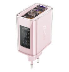Мережевий зарядний пристрій ACEFAST A45 Sparkling series PD65W GaN (2*USB-C+USB-A) charger Cherry blossom (AFA45CB)
