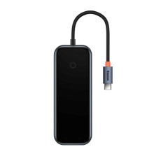 USB-хаб Baseus AcmeJoy 4-Port Type-C HUB Adapter（Type-C to USB3.0*3+Type-C PD&amp;Data *1）Dark Gray (WKJZ010013)