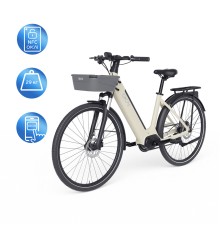 Електровелосипед OKAI EB10 Beige 28', 250(500)W, 14.4Ah, 100km, 25km\h, NFC, App, 29kg (EB10)