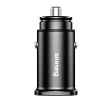 Автомобільний зарядний пристрій Baseus Square metal A+A 30W Black (CCALL-DS01) 
