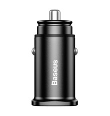 Автомобільний зарядний пристрій Baseus Square metal A+A 30W Black (CCALL-DS01)