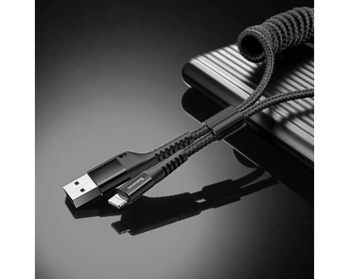 Кабель Baseus Fish eye Spring Data Cable Lightning 1m Black (CALSR-01) Кабель Baseus Fish eye Spring Data Cable Lightning 1m Black (CALSR-01)