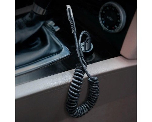 Кабель Baseus Fish eye Spring Data Cable Lightning 1m Black (CALSR-01) Кабель Baseus Fish eye Spring Data Cable Lightning 1m Black (CALSR-01)