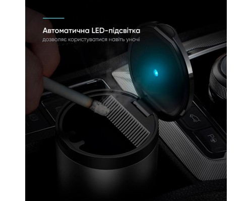 Попільничка Baseus Premium Car Ashtray Black (CRYHG01-01) 