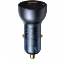 Автомобільний зарядний пристрій Baseus Particular Digital Display QC+PPS Car Charger 65W Dark Gray Cable(Type-C toType-C100W 1m) (TZCCKX-0G) 