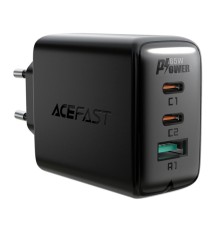 Мережевий зарядний пристрій ACEFAST A13 PD65W(USB-C+USB-C+USB-A) 3-port charger set Black (AFA13B)