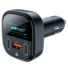 Автомобільний зарядний пристрій ACEFAST B5 101W (2C+A) metal car charger with OLED smart display (6974316281436)