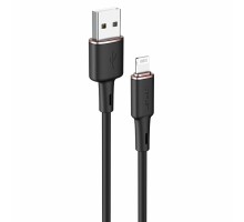Кабель ACEFAST C2-02 USB to iP 2.4A, 1.2m, silicone, zinc connectors, Black (AFC2-02B) 