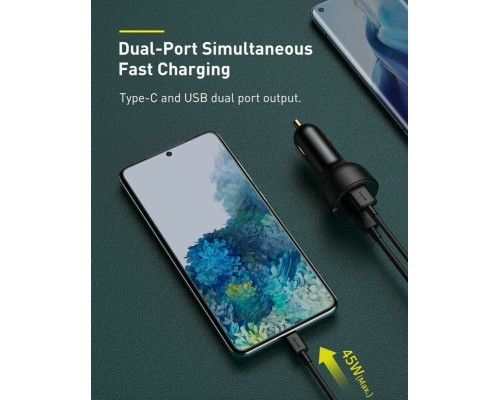 Автомобільний зарядний пристрій Baseus Superme Digital Display PPS Dual Quick Charger Car Charger 100 W Black (CCZX-01) Автомобільний зарядний пристрій Baseus Superme Digital Display PPS Dual Quick Charger Car Charger 100 W Black (CCZX-01)