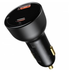 Автомобільний зарядний пристрій Baseus Superme Digital Display PPS Dual Quick Charger Car Charger 100 W Black (CCZX-01)