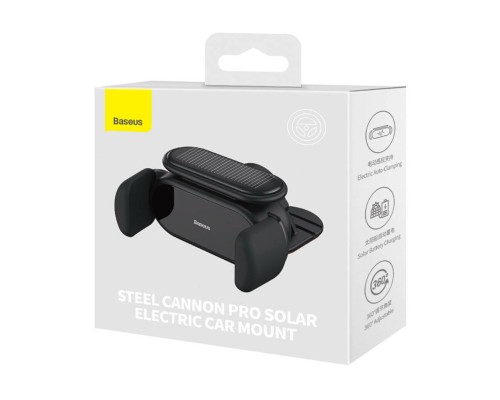 Автотримач для телефона Baseus Steel Cannon pro Solar Electric Car Mount Black (SUGP010001) Автотримач для телефона Baseus Steel Cannon pro Solar Electric Car Mount Black (SUGP010001)
