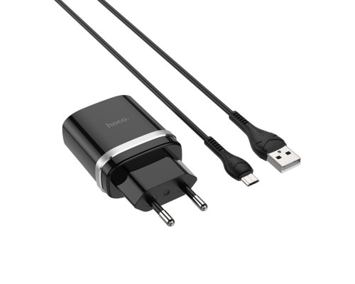 Мережевий зарядний пристрій HOCO C12Q Smart QC3.0 charger set(Micro) 18W Black (6931474716279) Мережевий зарядний пристрій HOCO C12Q Smart QC3.0 charger set(Micro) 18W Black (6931474716279)