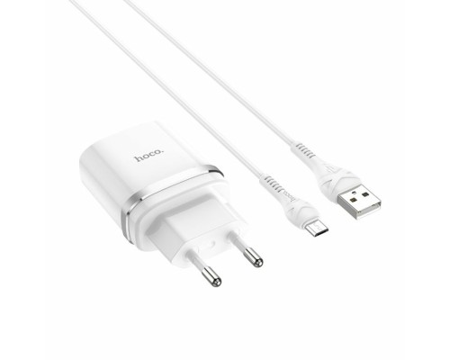 Мережевий зарядний пристрій HOCO C12Q Smart QC3.0 charger set(Micro) 18W White (6931474716286) Мережевий зарядний пристрій HOCO C12Q Smart QC3.0 charger set(Micro) 18W White (6931474716286)
