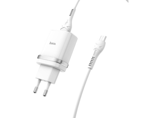 Мережевий зарядний пристрій HOCO C12Q Smart QC3.0 charger set(Micro) 18W White (6931474716286) Мережевий зарядний пристрій HOCO C12Q Smart QC3.0 charger set(Micro) 18W White (6931474716286)