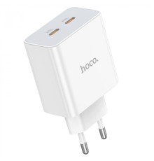 Мережевий зарядний пристрій HOCO C108A Leader PD35W dual port(2C) charger White (6931474784438)