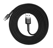 Кабель Baseus Cafule Cable USB For Micro 2.4A 1m Gray+Black (CAMKLF-BG1) 