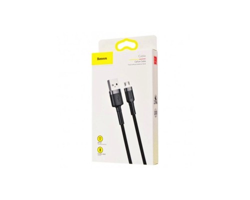 Кабель Baseus Cafule Cable USB For Micro 2.4A 1m Gray+Black (CAMKLF-BG1) Кабель Baseus Cafule Cable USB For Micro 2.4A 1m Gray+Black (CAMKLF-BG1)