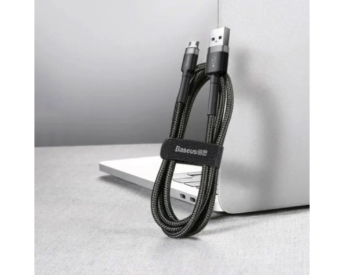 Кабель Baseus Cafule Cable USB For Micro 2.4A 1m Gray+Black (CAMKLF-BG1) Кабель Baseus Cafule Cable USB For Micro 2.4A 1m Gray+Black (CAMKLF-BG1)