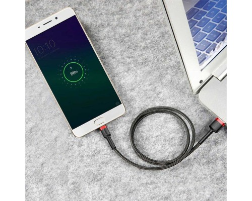 Кабель Baseus Cafule Cable USB For Micro 1.5A 2m Red+Black (CAMKLF-C91) Кабель Baseus Cafule Cable USB For Micro 1.5A 2m Red+Black (CAMKLF-C91)