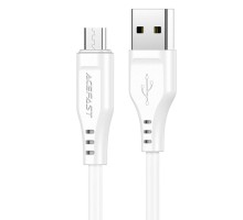 Кабель ACEFAST C3-09 USB to Micro 2,4A, 1.2m, TPE, TPE connectors, White (AFC3-09W) 