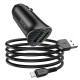 Автомобільний зарядний пристрій HOCO Z39 Farsighted dual port QC3.0 18W set(iP) Black (6931474735041)