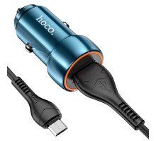 Автомобільний зарядний пристрій HOCO Z46 Blue shield single port QC3.0 18W (Micro) Sapphire Blue (6931474770301) 