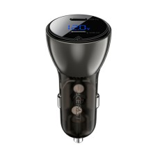 Автомобільний зарядний пристрій ACEFAST B10 metal car charger 60W (USB-C + USB-C) with digital display Black (AFB10)