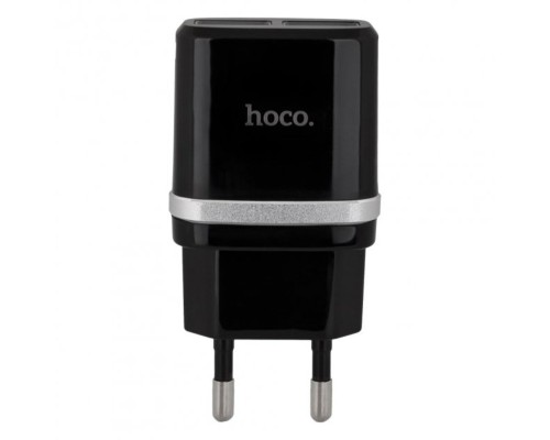 Мережевий зарядний пристрій HOCO C12 Smart dual USB charger Black (6957531063094) Мережевий зарядний пристрій HOCO C12 Smart dual USB charger Black (6957531063094)