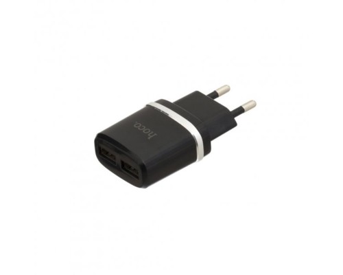 Мережевий зарядний пристрій HOCO C12 Smart dual USB charger Black (6957531063094) Мережевий зарядний пристрій HOCO C12 Smart dual USB charger Black (6957531063094)