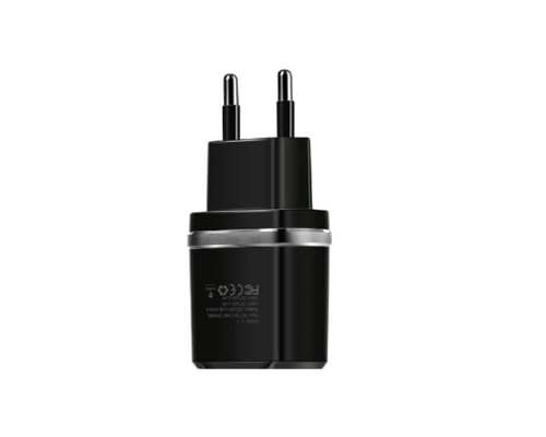 Мережевий зарядний пристрій HOCO C12 Smart dual USB charger Black (6957531063094) Мережевий зарядний пристрій HOCO C12 Smart dual USB charger Black (6957531063094)