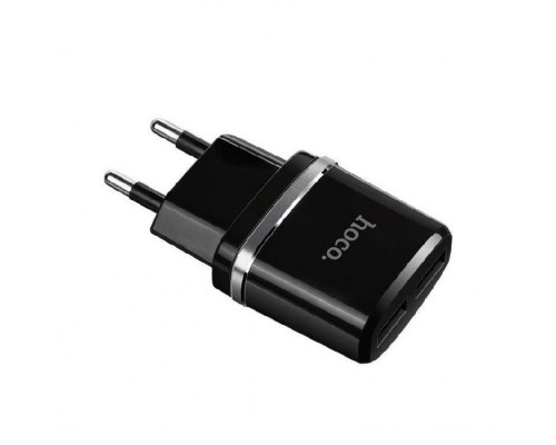 Мережевий зарядний пристрій HOCO C12 Smart dual USB charger Black (6957531063094) Мережевий зарядний пристрій HOCO C12 Smart dual USB charger Black (6957531063094)