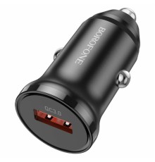 Автомобільний зарядний пристрій BOROFONE BZ18 single port QC3.0 car charger 18W Black (BZ18B)