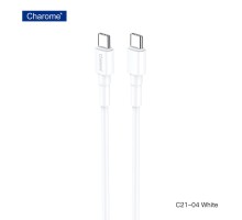 Кабель CHAROME C21-04 USB-C to USB-C charging data cable White (6974324910533) 